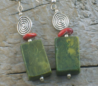 native american earrings serpentine old pawn (1).jpg
